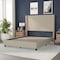 Flash Furniture Beige Queen Platform Bed with Tufted Headboard YK-1077-BEIGE-Q-GG - alternate 9